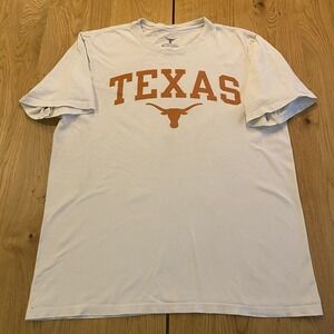 Texas Longhorns T-shirt Men's Large Ivory Orange Bull Short sleeve We Are Texas